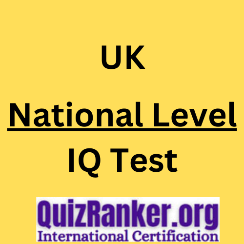 UK National Level IQ Test Challenge with certificate 2024