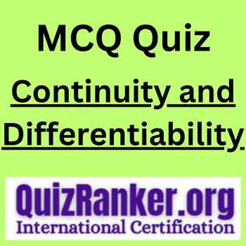 Continuity and Differentiability MCQ Exam Quiz