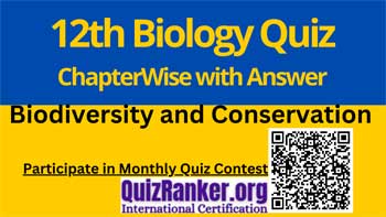 12th Biology Biodiversity and Conservation Quiz 2024