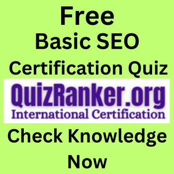 Basic SEO Quiz for certificate