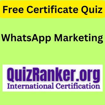 WhatsApp Marketing Exam Quiz for certificate