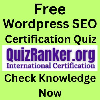 Wordpress SEO exam quiz with certification