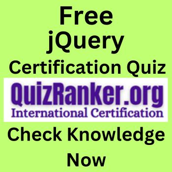 jQuery Quiz for certificate